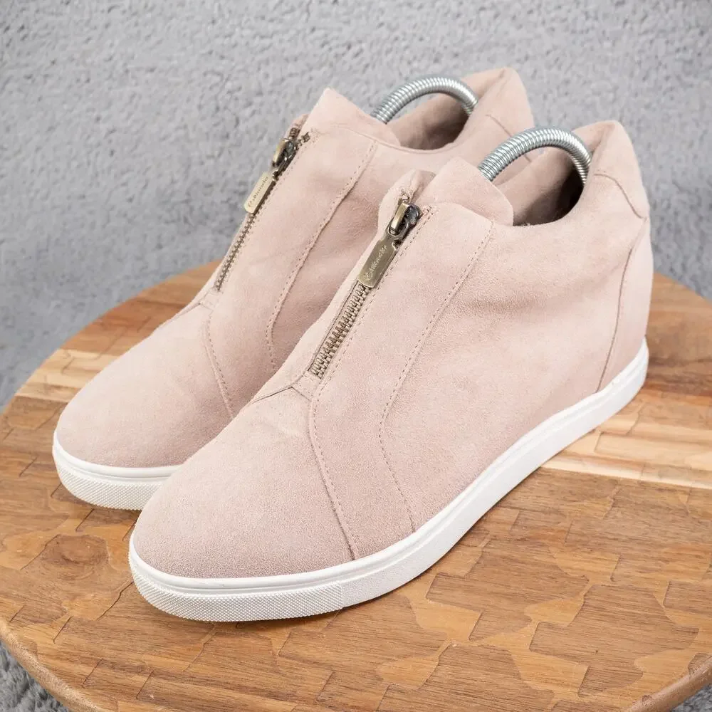 Blondo Glenda‎ Waterproof Sneaker Bootie Mushroom Suede Size 10 M